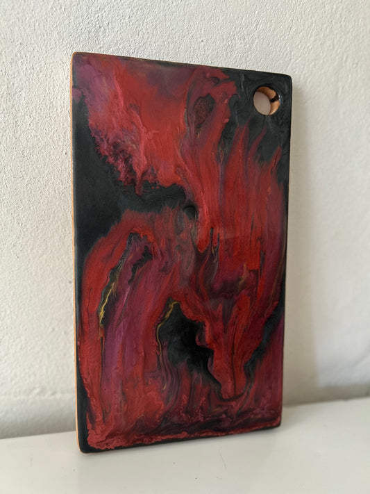 Rectangular – Resina Total Negra, rojo y morado