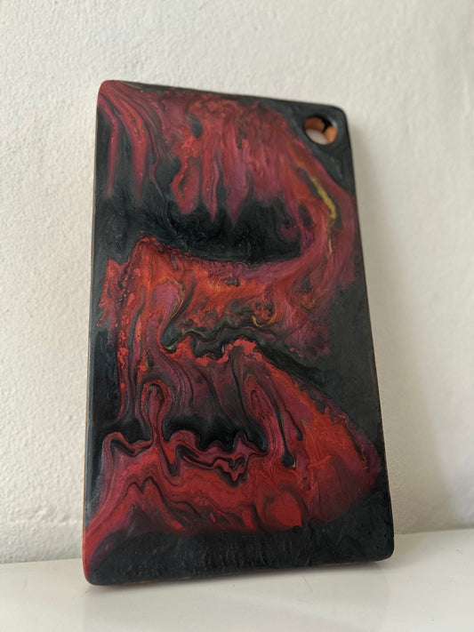 Rectangular – Resina Total Negro, rojo y morado